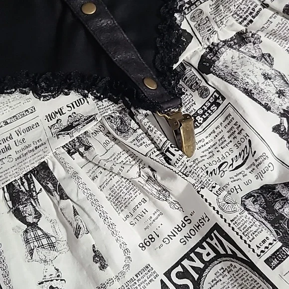 Lip Service - Steampunk skirt and top - M - Picture 13 of 17